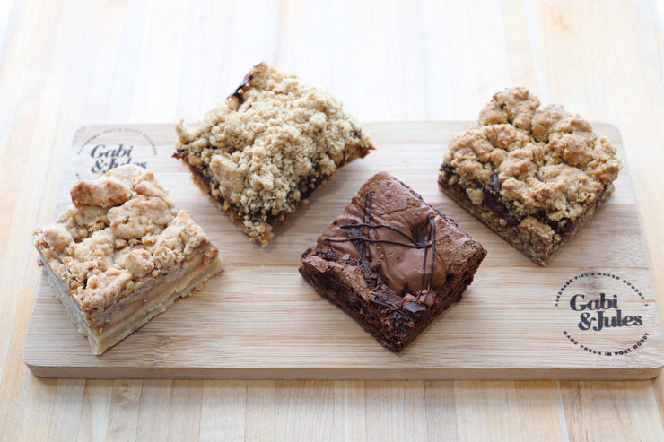 Variety of dessert squares.